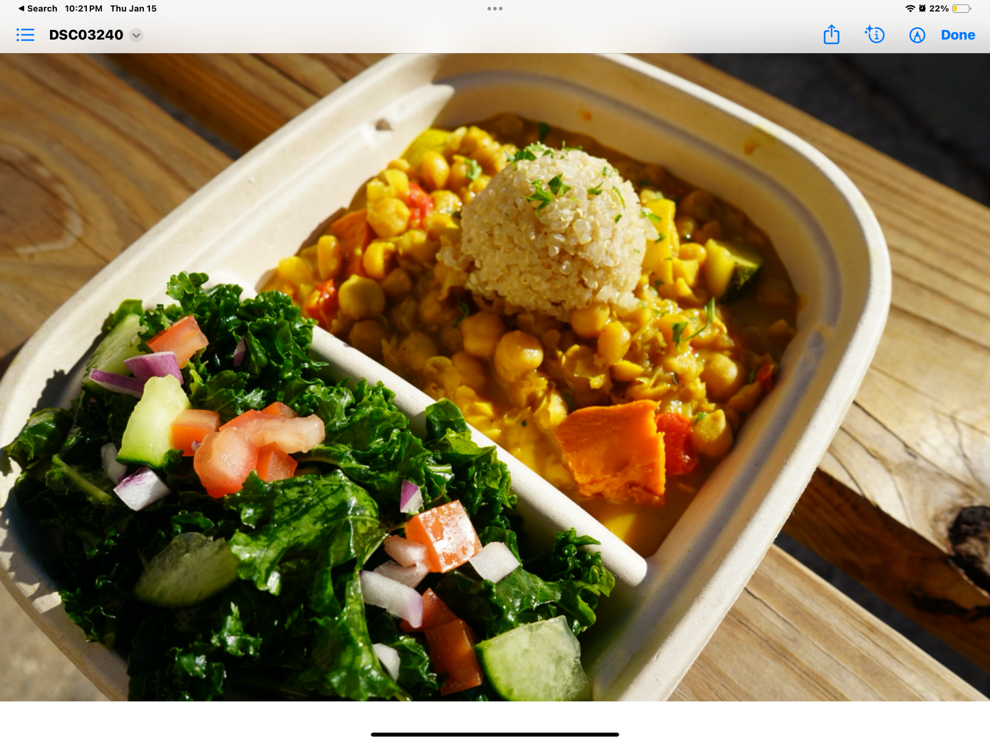 Chickpea Coconut Curry w/ Chef Side Salad