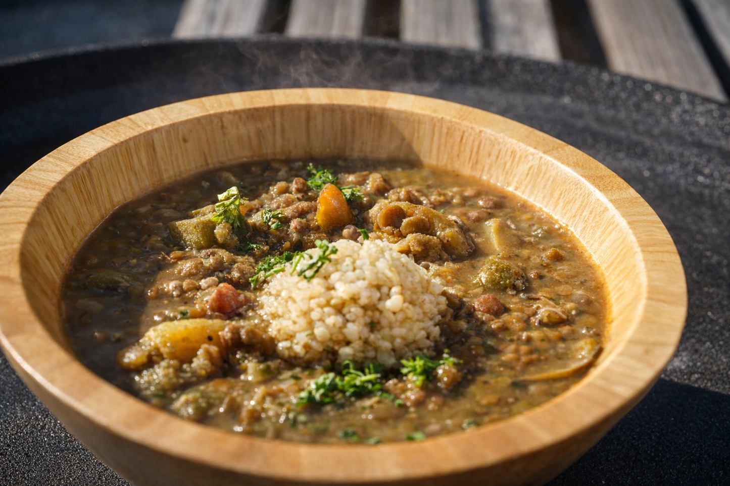 I-tal Veggie Stew w/ Cornbread
